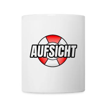Aufsicht Schriftzug mit Rettungsring - Tasse - Weiß - Vorne