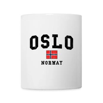 Oslo Norway Flag Design - Mug - white - Front