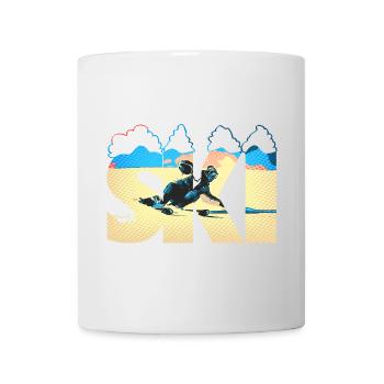 Ski Pop Art Côte - Mug blanc - blanc - Devant