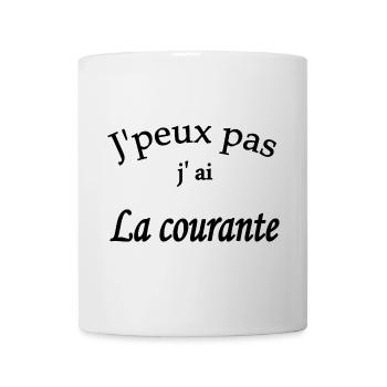 j'peux pas j'ai la courante - Mug blanc - blanc - Devant