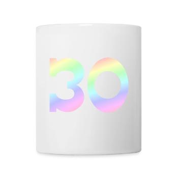 feiern, 30 pastell Verlauf - Tasse - Weiß - Vorne