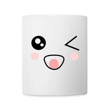 Kawaii Face Funny Gift - Mug - white - Front