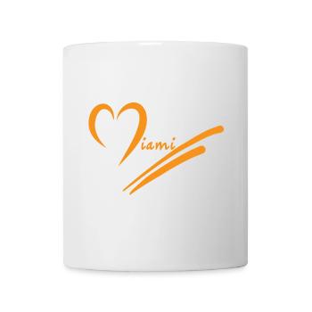 Miami Design - Orange - Tasse - Weiß - Vorne