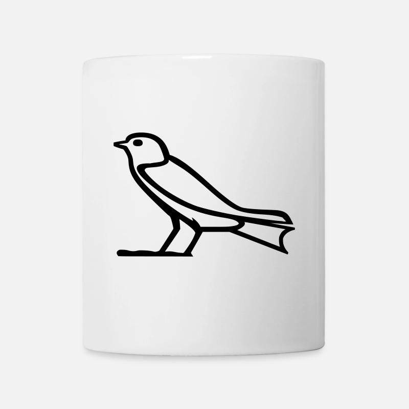 Hiéroglyphe d’oiseau - Mug blanc - blanc