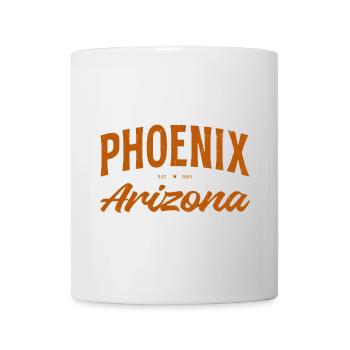 Lettrage vintage Phoenix Arizona - Mug blanc - blanc - Devant