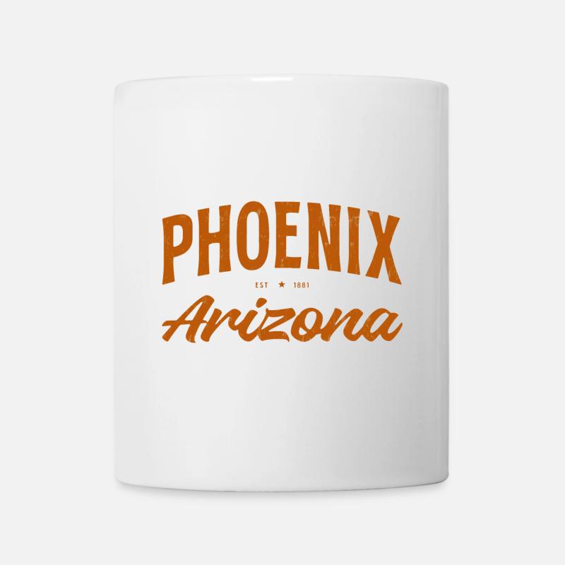 Lettrage vintage Phoenix Arizona - Mug blanc - blanc