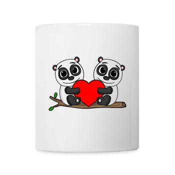 Pandas Herz Panda - Tasse - Weiß - Vorne