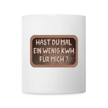 STROM KOSTEN - ENERGIE SPRÜCHE - Tasse - Weiß - Vorne