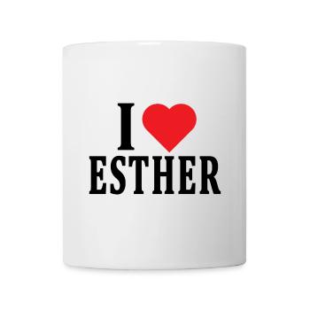 t-shirt I love Esther t-shirt gift idea - Mug - white - Front