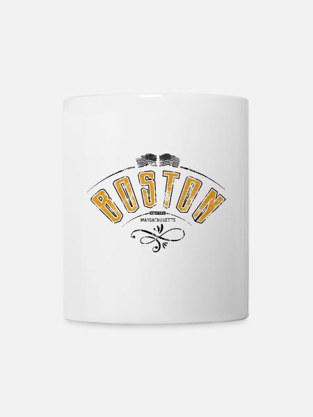 Boston Grunge-Effekt - Tasse - Weiß