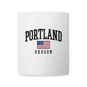 Portland, Oregon, États-Unis, Flag Graphic Design - Mug blanc - blanc - Devant
