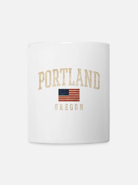 Portland Oregon Americana Flag - Tasse - Weiß
