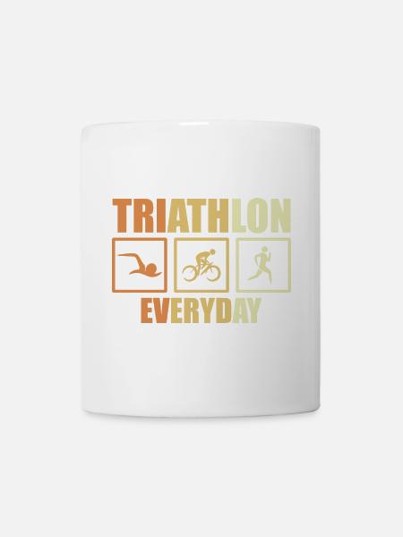 Routine de triathlon à vélo - Mug blanc - blanc