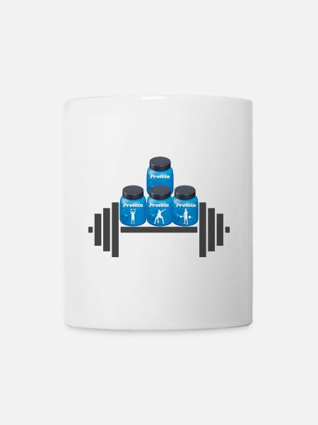 Protein Power Trio Silhouetten - Tasse - Weiß