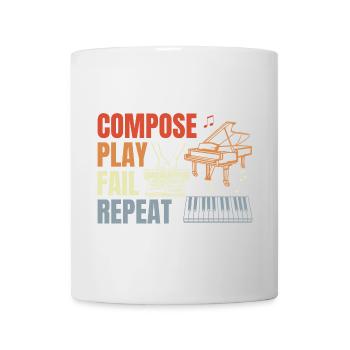 Klavierspieler Routine - Tasse - Weiß - Vorne