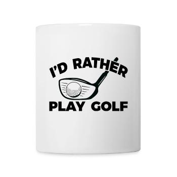 Lustiger Golfspieler - Tasse - Weiß - Vorne