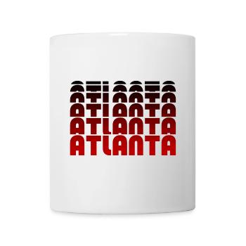 Atlanta Neon Typo Raster - Tasse - Weiß - Vorne