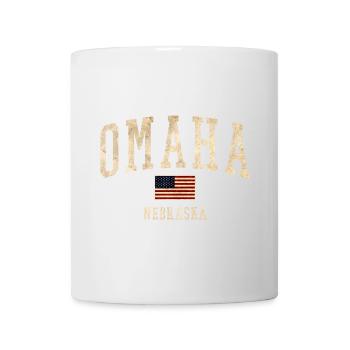Omaha Nebraska Vintage Patch - Tasse - Weiß - Vorne