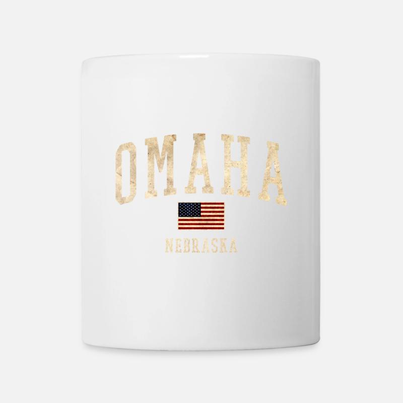 Omaha Nebraska Vintage Patch - Tasse - Weiß