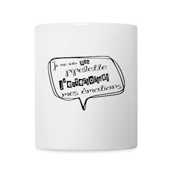 Je ne suis pas une pipelette,j'extériorise - Mug blanc - blanc - Devant