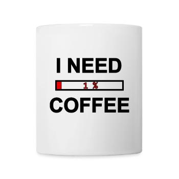Ich brauche Kaffee niedrige Energie - Tasse - Weiß - Vorne