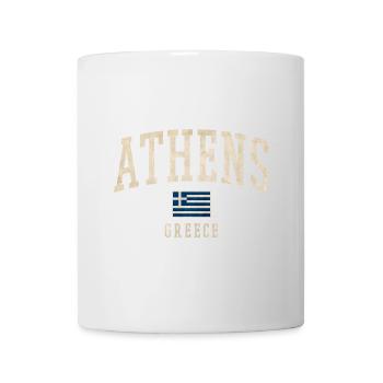 Athènes Grèce Vintage Varsity - Mug blanc - blanc - Devant