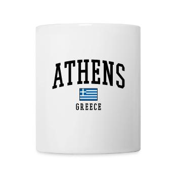 Athens Greece Flag Motif Graphic - Mug - white - Front