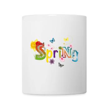 spring-like typography at the beginning of spring - Mug - white - Front