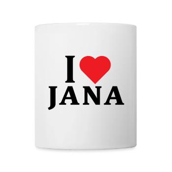 t-shirt J’aime Jana idée cadeau t-shirt - Mug blanc - blanc - Devant