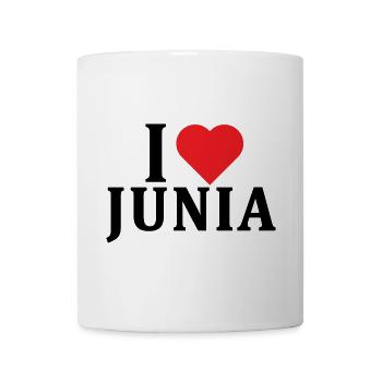 t-shirt I love Junia t-shirt gift idea - Mug - white - Front