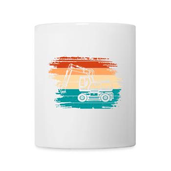 Excavatrice - Mug blanc - blanc - Devant