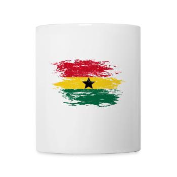 Ghana Map Flag used - Mug - white - Front