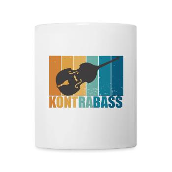 Kontrabass Vintage Instrument Musiker Geschenk - Tasse - Weiß - Vorne