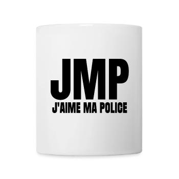 policier, je suis policier, j'aime ma police - Mug blanc - blanc - Devant