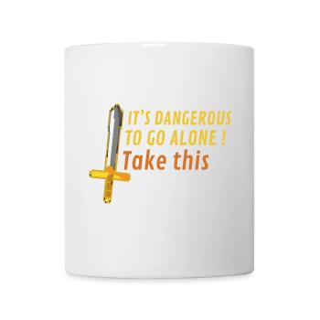 Pixel Schwert Nimm diesen Helden - Tasse - Weiß - Vorne