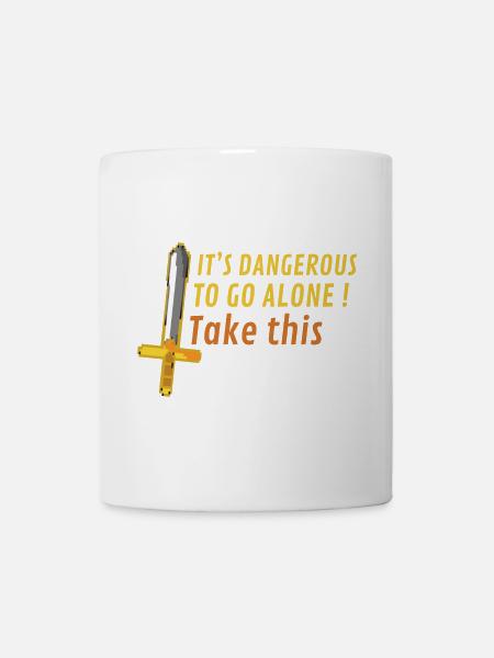 Pixel Sword Take This Hero - Mug - white