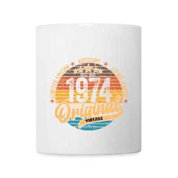 1974 Anniversaire né en 1974 Retro Vintage - Mug blanc - blanc - Devant