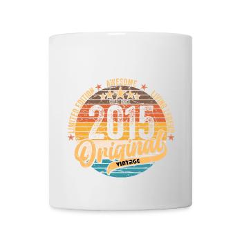 2015 Anniversaire né en 2015 Retro Vintage - Mug blanc - blanc - Devant