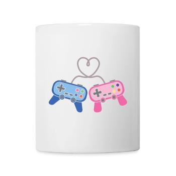 Gaming Gamer Paar Männer Frauen Valentinstag - Tasse - Weiß - Vorne