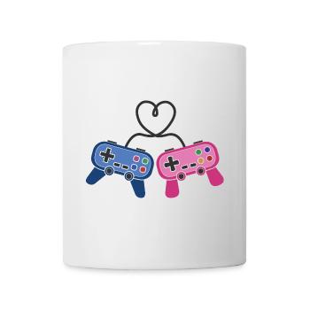 Gaming Gamer Paar Männer Frauen Valentinstag - Tasse - Weiß - Vorne
