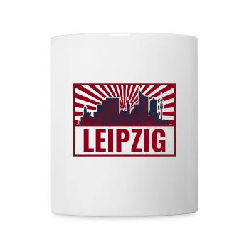 Leipzig Skyline Rétro Red - Mug blanc - blanc - Devant