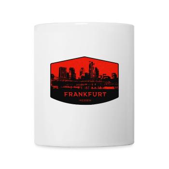 Frankfurt Skyline Patch Red Black - Mug - white - Front