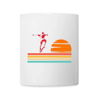 Skateboarding Cool Skater Boy Sunset - Mug - white - Front