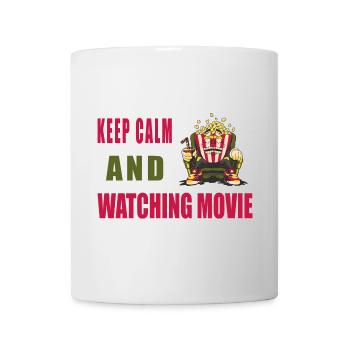 Ruhe bewahren und Film schauen - Tasse - Weiß - Vorne