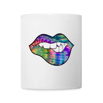 groovy Tie Dye Beißlippe - Tasse - Weiß - Vorne
