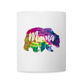 Mamabär Bärin Tie Dye Batik Bär - Tasse - Weiß - Vorne