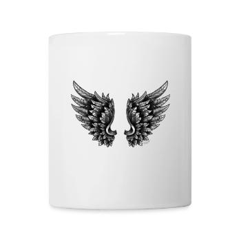 Ailes d’ange noir Ailes d’ange Noir - Mug blanc - blanc - Devant