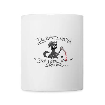 Schattenhafter Grim Reaper mit Sensenmotiv - Tasse - Weiß - Vorne