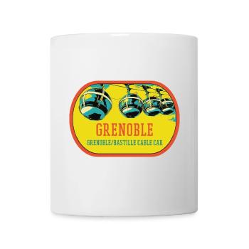 Illustration Cable car of Grenoble France - Mug - white - Front