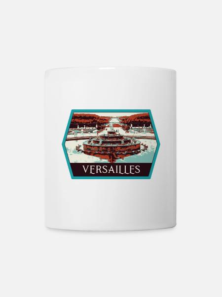 Schloss Versailles mit Gartenblick: Königliche Eleganz - Tasse - Weiß
